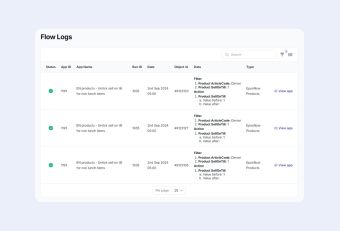 Flow by Slynk Flow logs