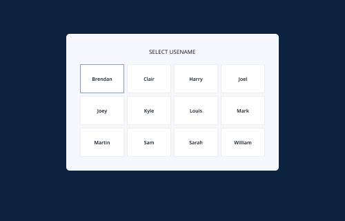 option navy select username en