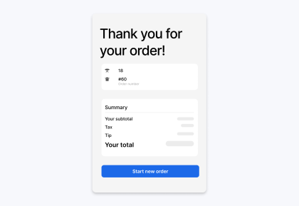 Order Pay receipt