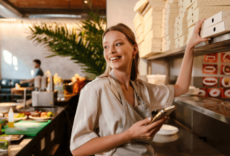 Employee takeaway restaurant 