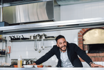 Restaurant owner in kitchen1