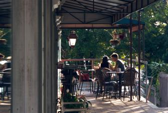 Restaurant patio