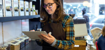 Woman in her store