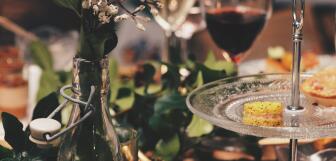 Christmas table close up