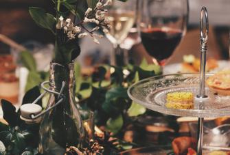 Christmas table close up