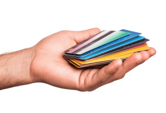 Hand holding gift cards