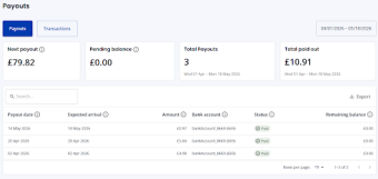 Payout reports new 1