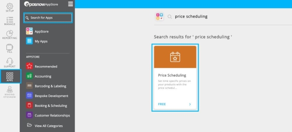 Epos Now Price Scheduling app for public holiday surcharge